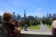 Uitzicht over Melbourne vanaf de Shrine
